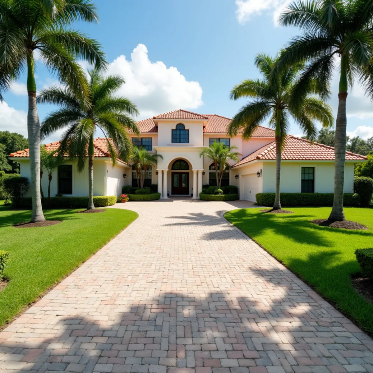 Large-lot estate home with concrete barrel tile roof in Plantation Acres, Plantation, FL
